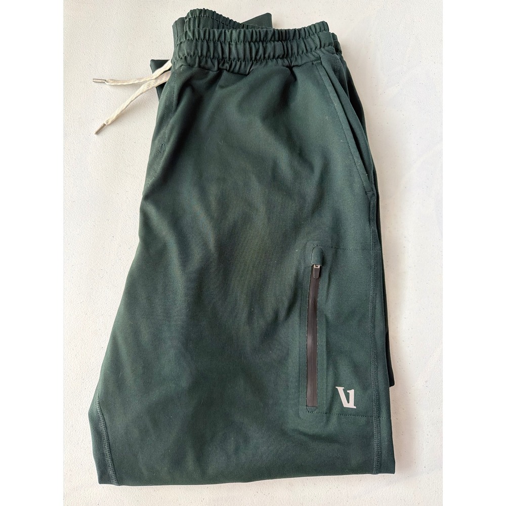 Vuori Mens Sunday Performance Jogger Forest Green Elastic Waist Pants L